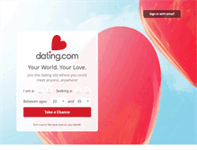 Tablet Screenshot of dating.com